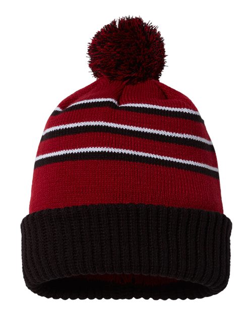 Pom Cuffed Beanie | USA Decoration