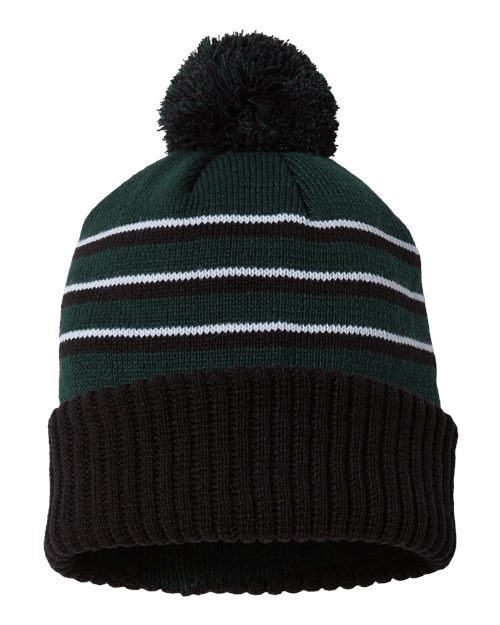 Pom Cuffed Beanie | USA Decoration