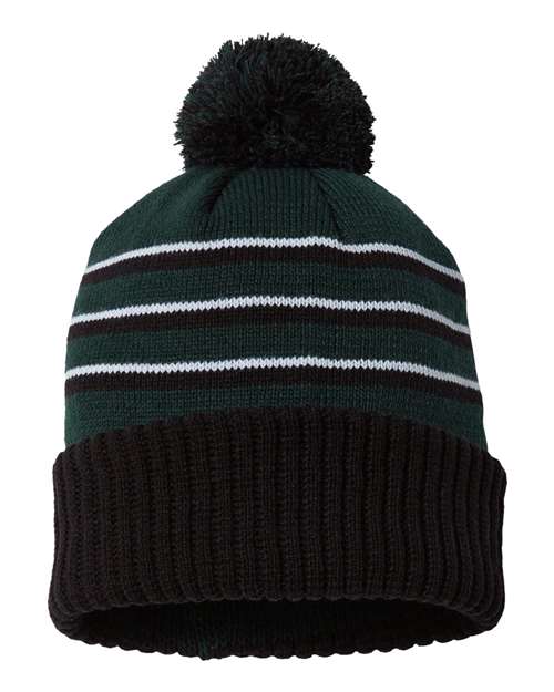 Pom Cuffed Beanie | USA Decoration