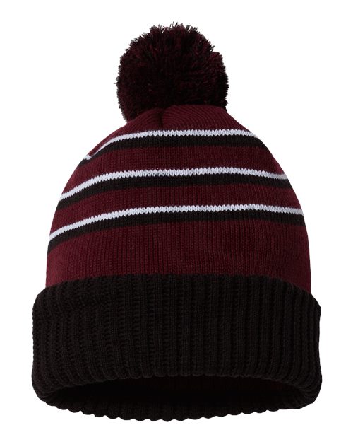 Pom Cuffed Beanie | USA Decoration