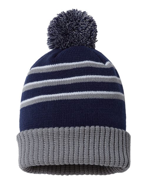 Pom Cuffed Beanie | USA Decoration