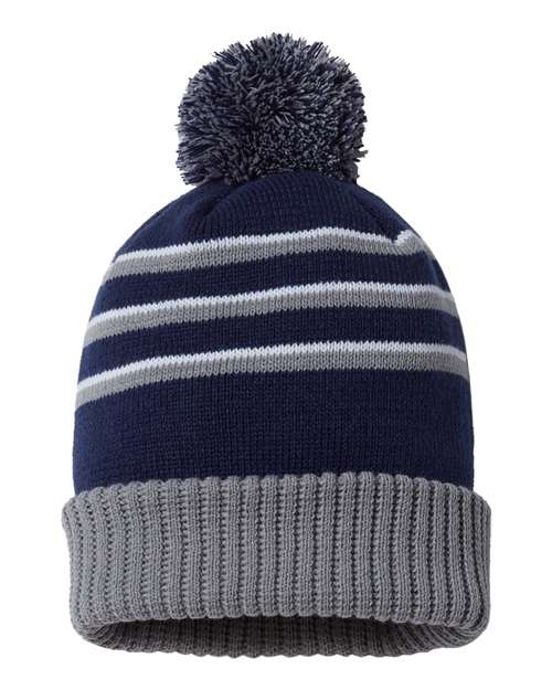 Pom Cuffed Beanie | USA Decoration