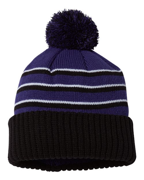 Pom Cuffed Beanie | USA Decoration