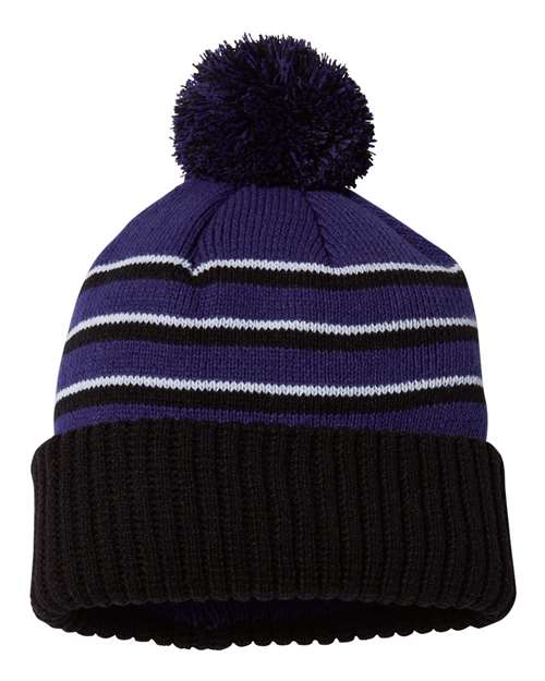 Pom Cuffed Beanie | USA Decoration