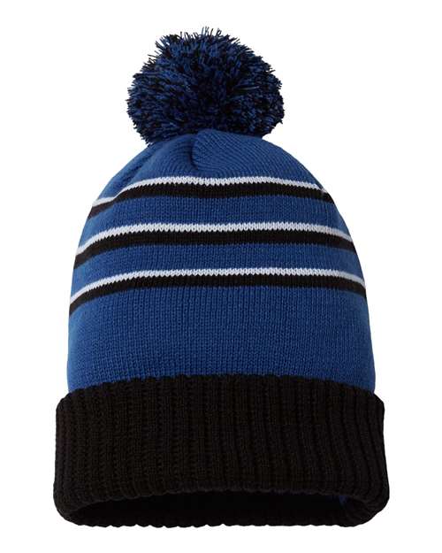 Pom Cuffed Beanie | USA Decoration