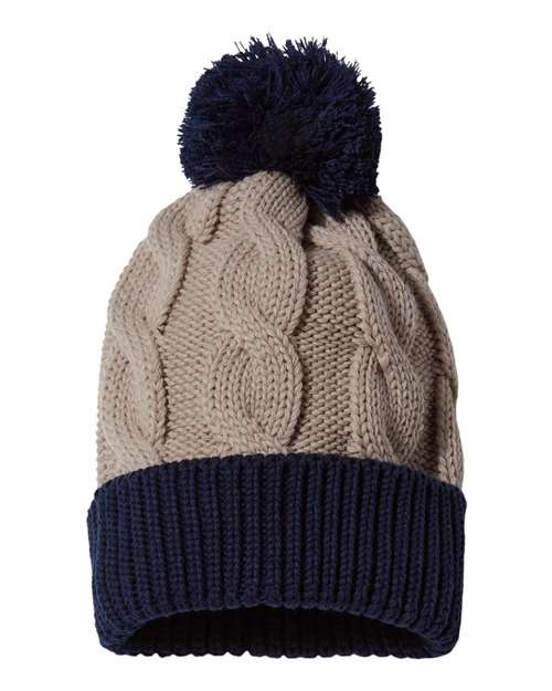 Chunk Twist Cuffed Beanie | USA Decoration