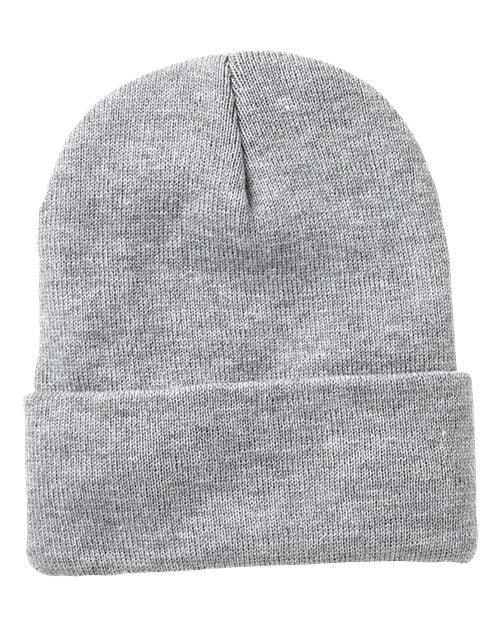12" Sherpa Lined Cuffed Beanie | USA Decoration