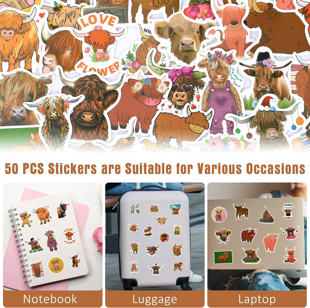 Highland Cow Gifts for Women, Highland Cow Decor, Cute Birthday Christmas Gift for Cows Lovers