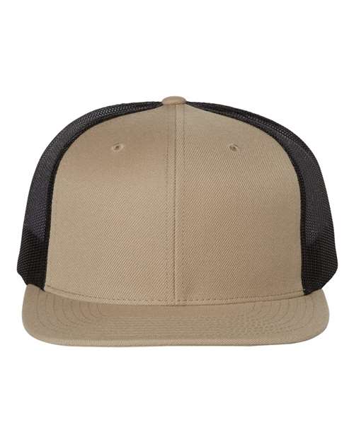 Wool Blend Flat Bill Trucker Cap | USA Decoration