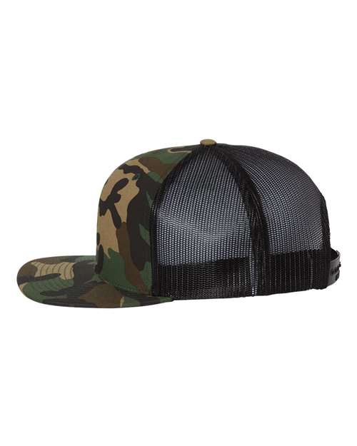 Wool Blend Flat Bill Trucker Cap | USA Decoration