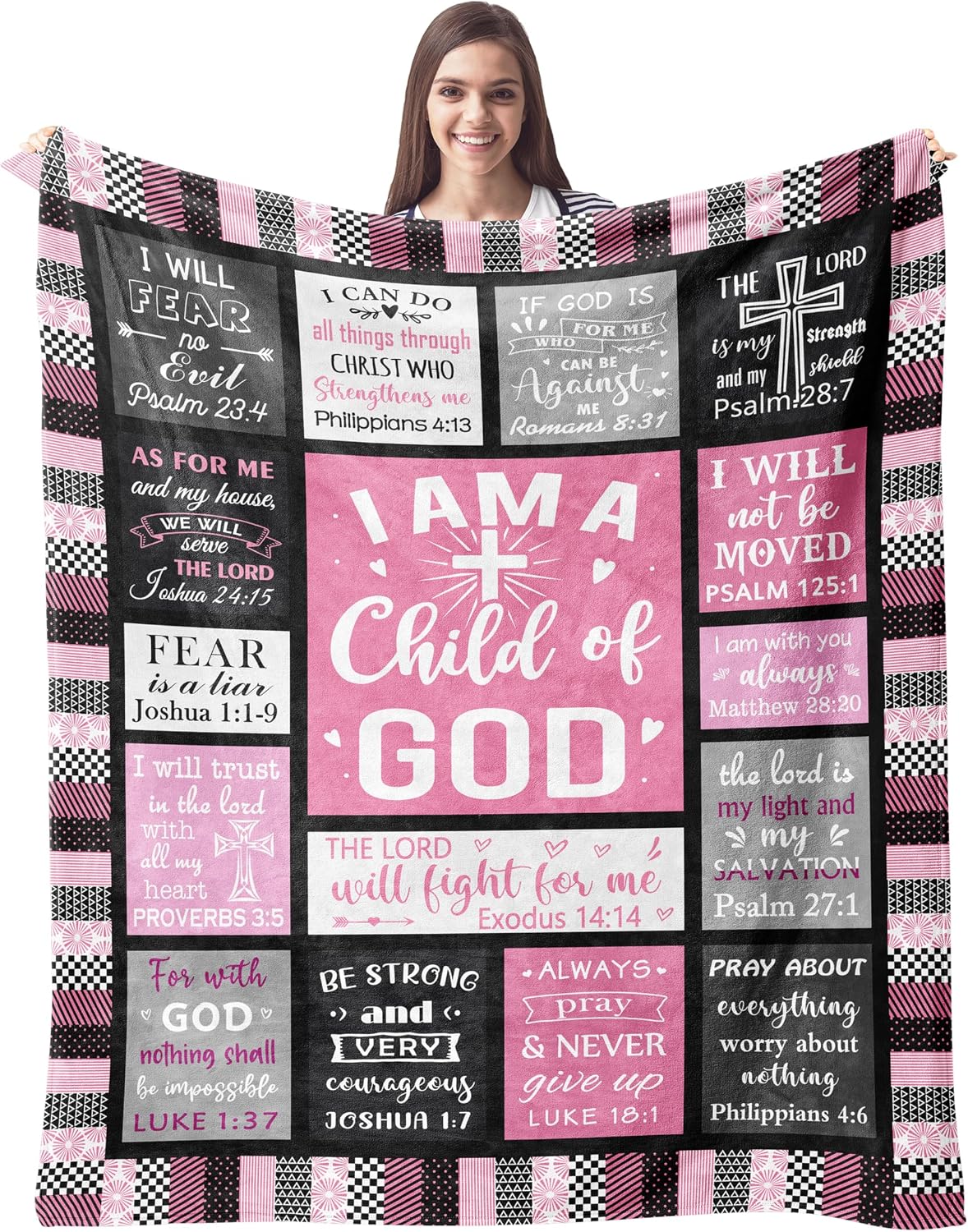 CUJUYO Christian Gifts for Women, Christian Birthday Gifts Blanket 60"x50"
