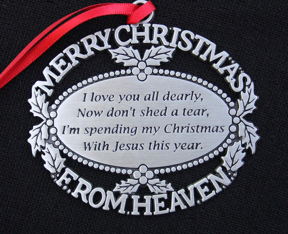 Â® Pewter Finish Keepsake Memorial Ornament with Poem in Gift Box - Rememberance Gift for Christams Trees or Year Round Respect for a Departed Loved One.
