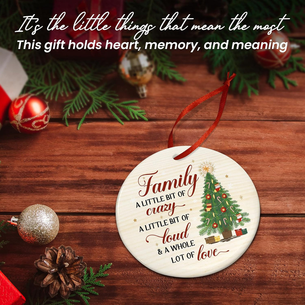 WRAPIX Family Christmas Ornaments 2026 - Christmas Funny Gifts for Family