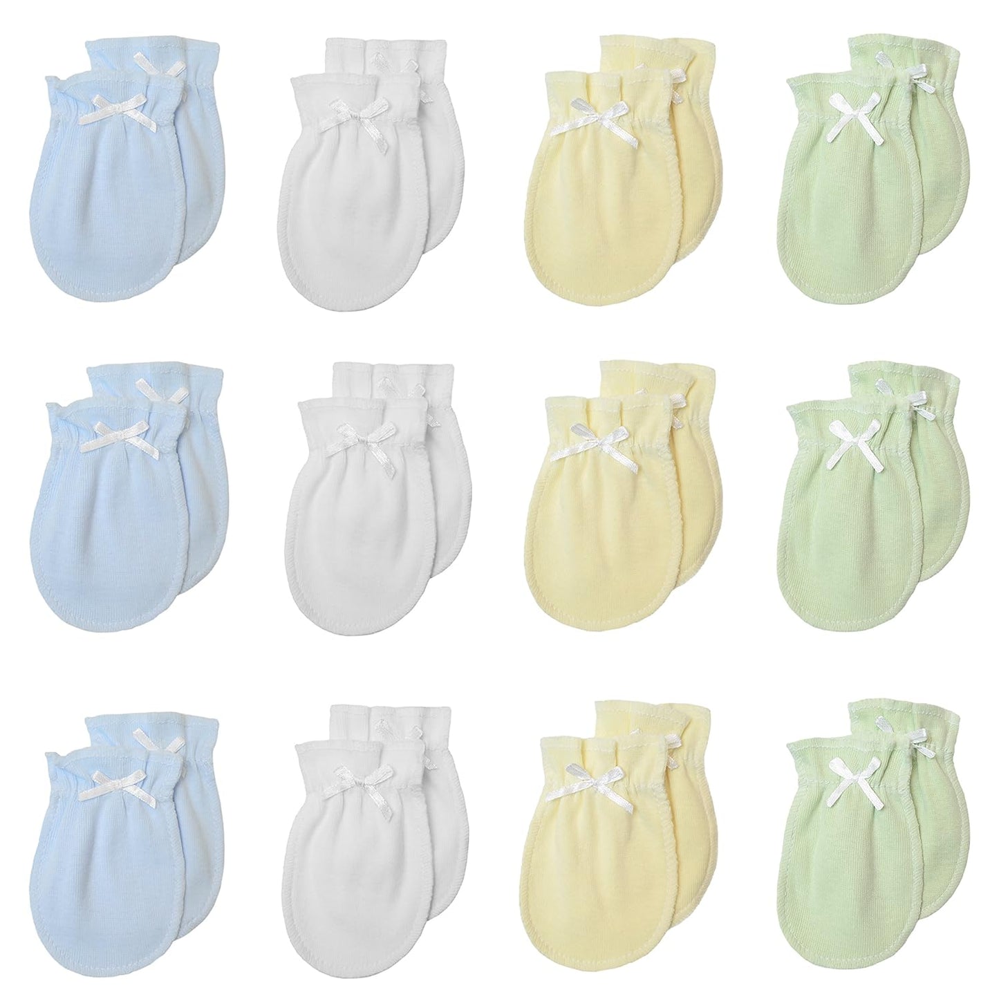 Newborn Baby Scratch Free Mittens 100 Percent Cotton Soft Mittens for Boys