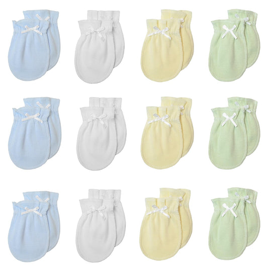 Newborn Baby Scratch Free Mittens 100 Percent Cotton Soft Mittens for Boys