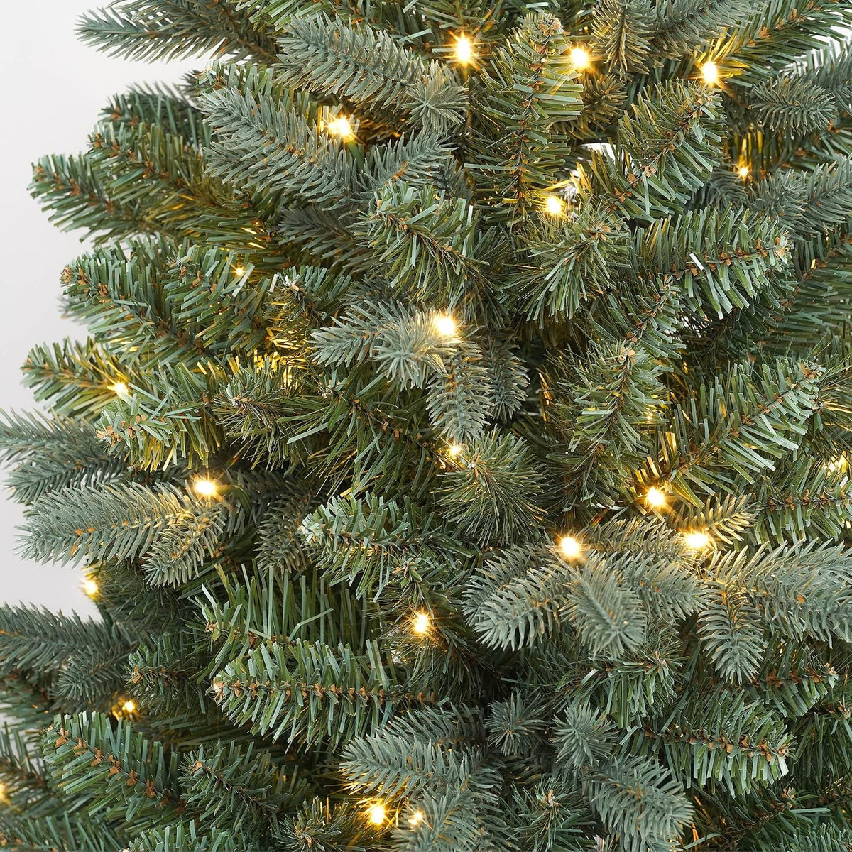 HomeKaren 3Ft Pre-Lit Artificial Christmas Tree Tabletop with 70 Warm Lights Battery Operated, Greenery Potted Christmas Tree for Indoor, Porch, Outdoor