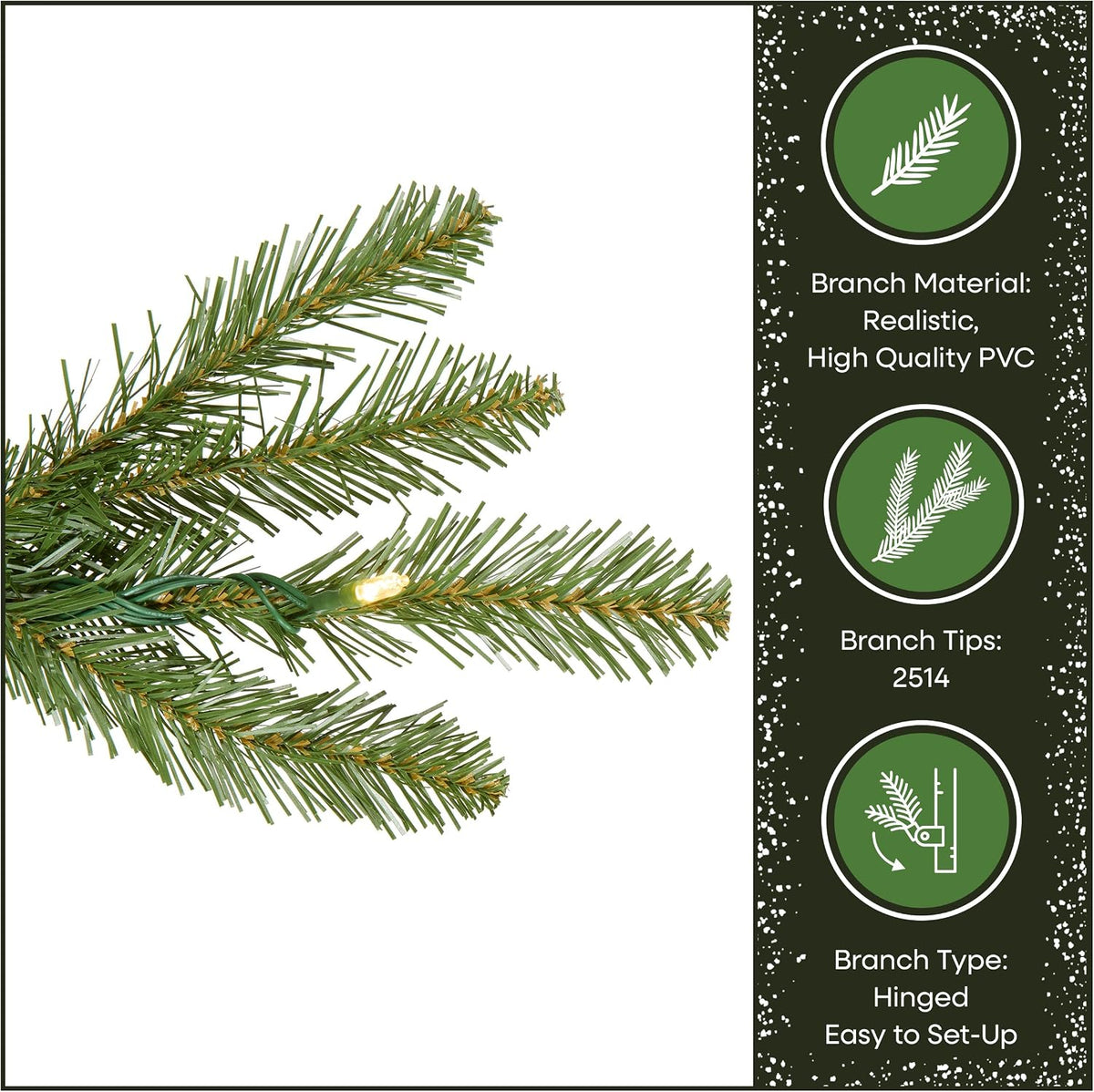 National Tree Company 7.5ft Pre-Lit Dunhill Fir Artificial Christmas Tree