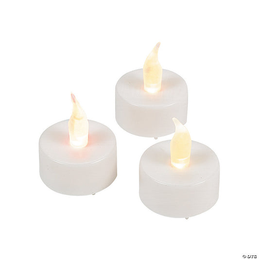 Per Dozen: White Battery-Operated Tea Light Candles - 12 Pc. | USA Decoration®