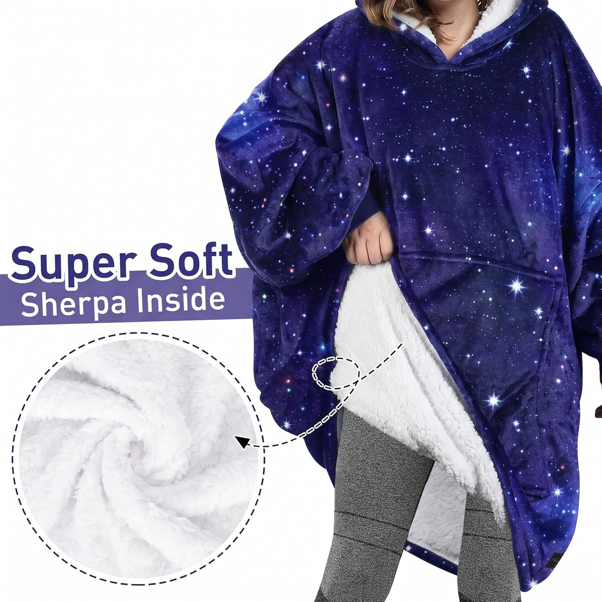 Catalonia Oversized Wearable Blanket Hoodie Sweatshirt for Adults
