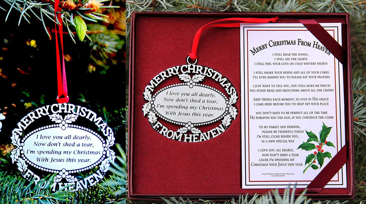 Â® Pewter Finish Keepsake Memorial Ornament with Poem in Gift Box - Rememberance Gift for Christams Trees or Year Round Respect for a Departed Loved One.