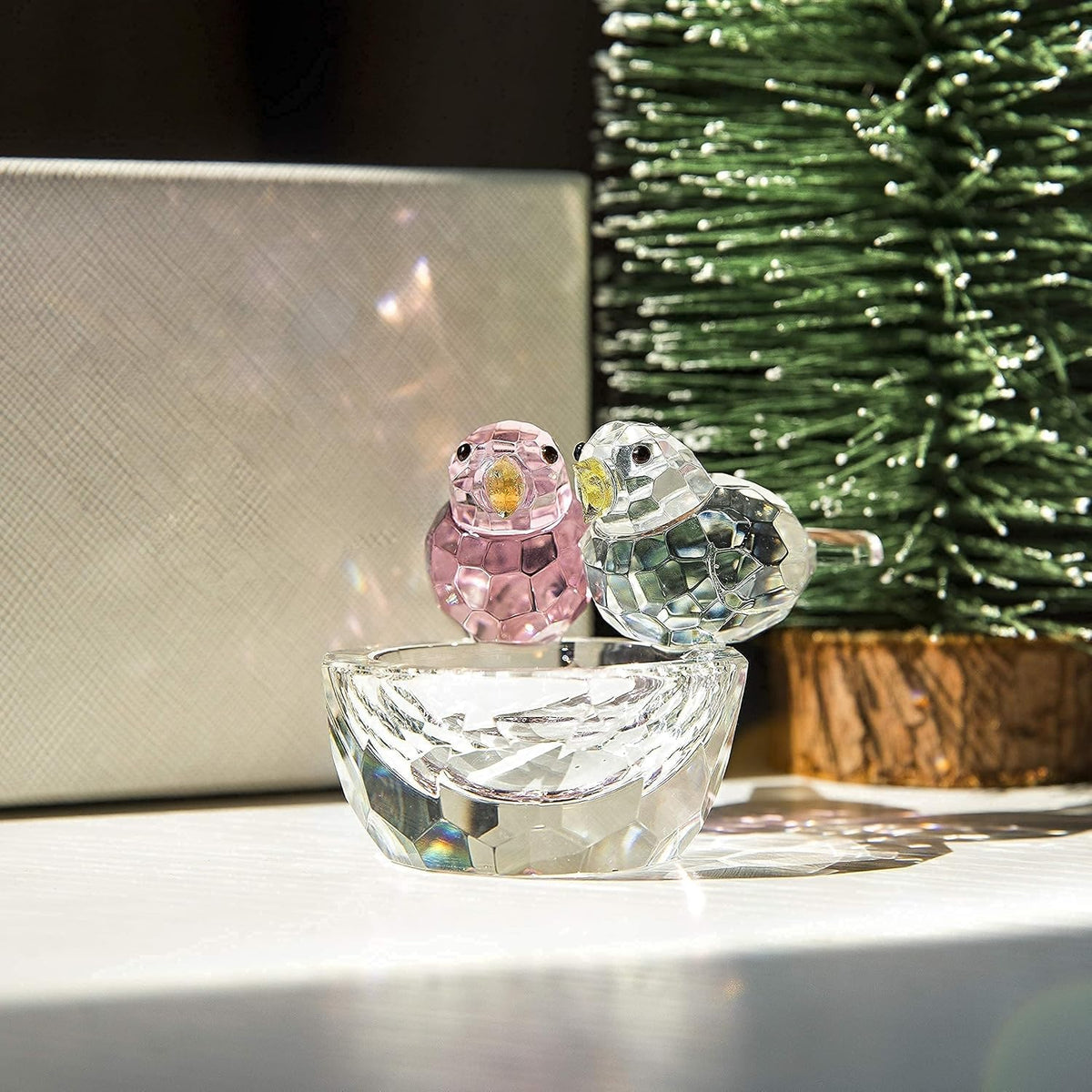 3.3'' Crystal Bird Figurine Collectible Art Glass Animal Gifts for Women
