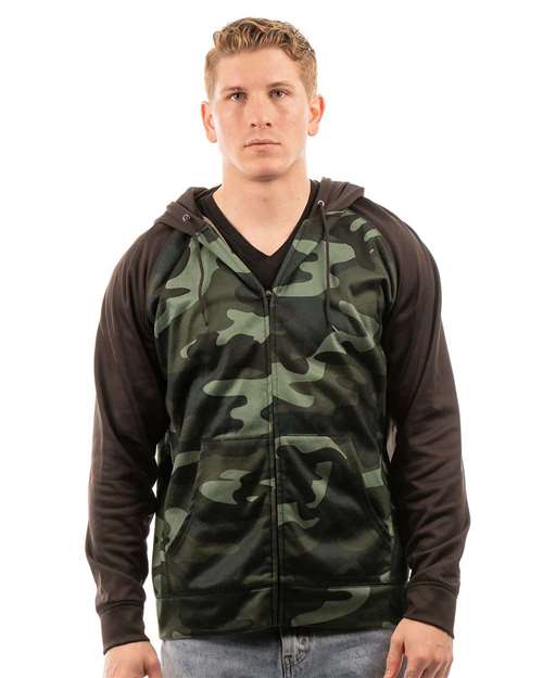 Performance Raglan Full-Zip Sweatshirt | USA Decoration