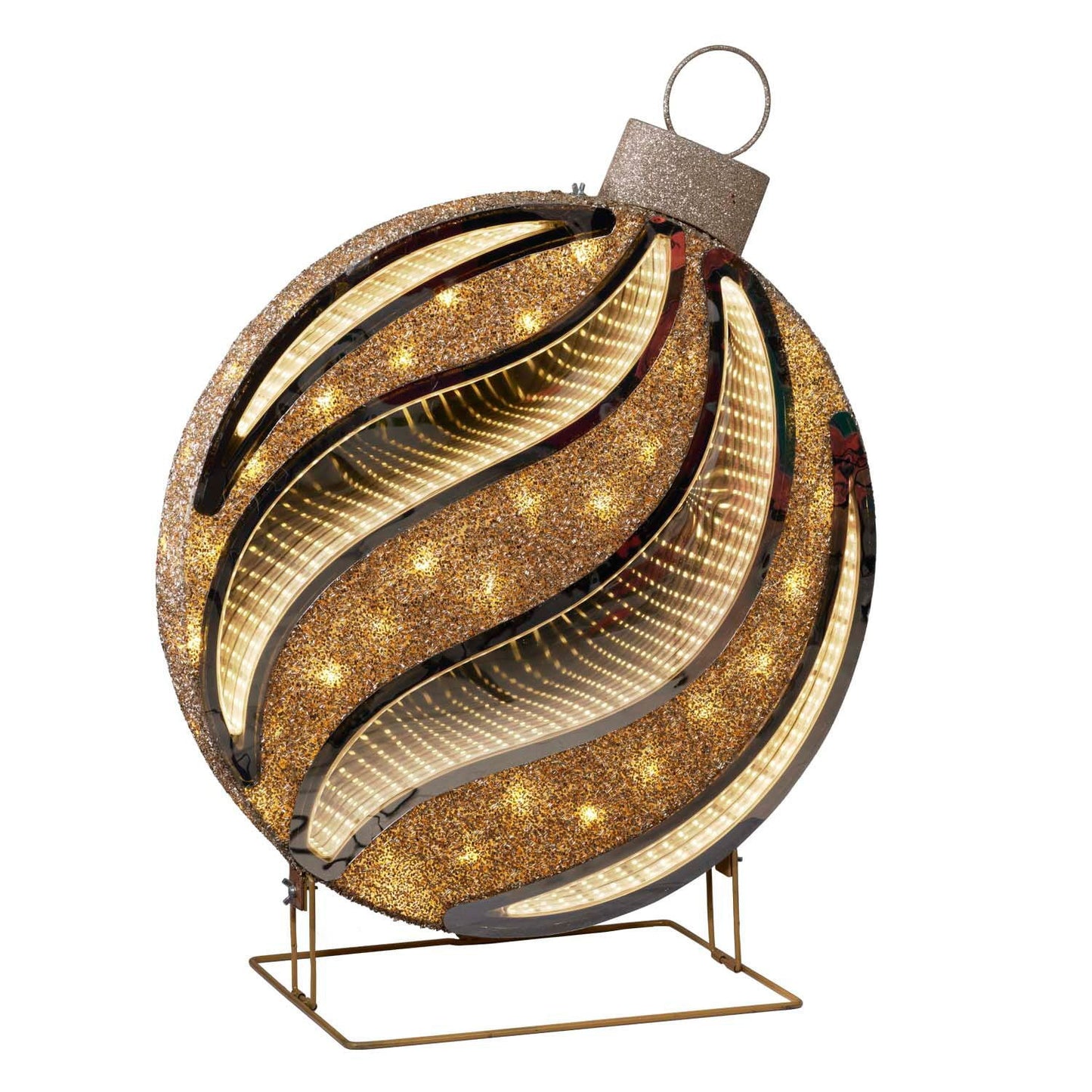 Member's Mark 32" Pre-Lit Gold Infinity Light Ornament Decor | USA Decoration®
