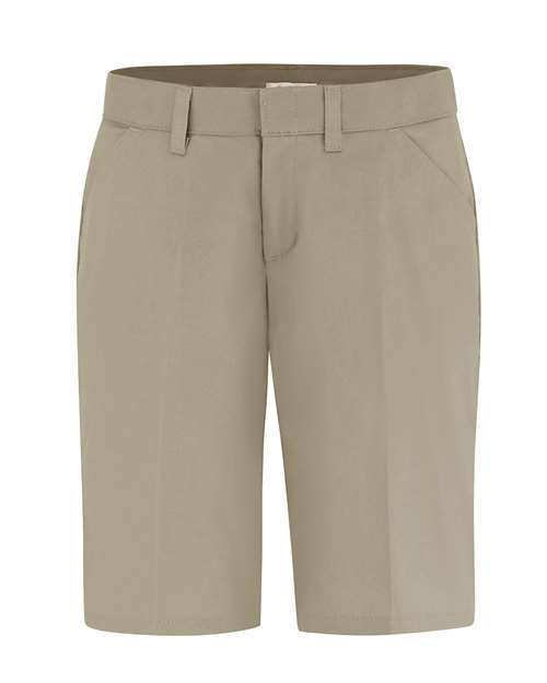 Women's Flat Front Shorts - Plus | USA Decoration