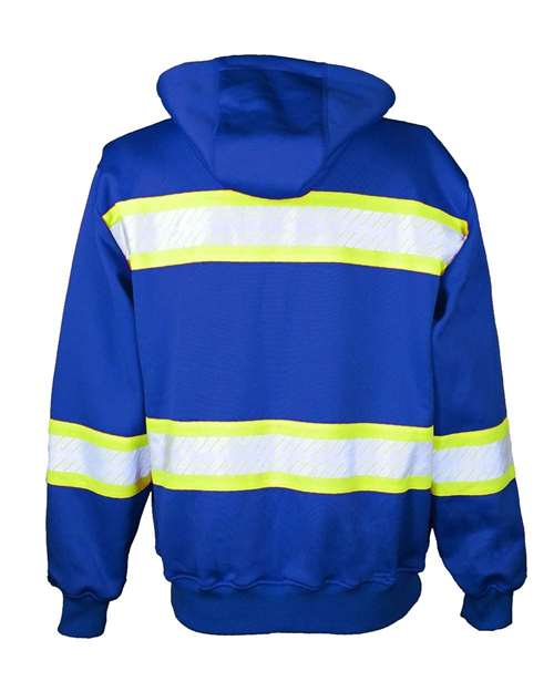 EV Series® Enhanced Visibility Full-Zip Hooded Sweatshirt | USA Decoration
