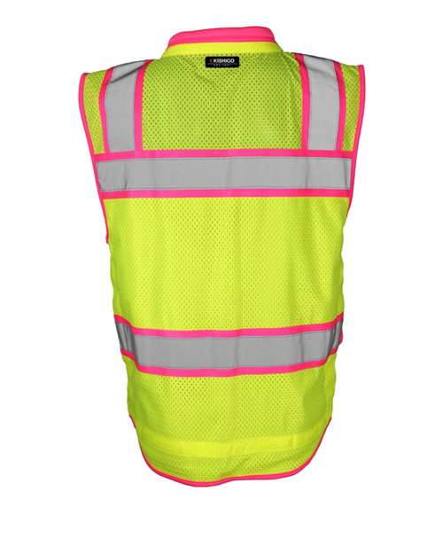 Color Contrast High Performance Surveyors Vest | USA Decoration