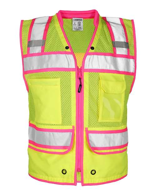 Color Contrast High Performance Surveyors Vest | USA Decoration