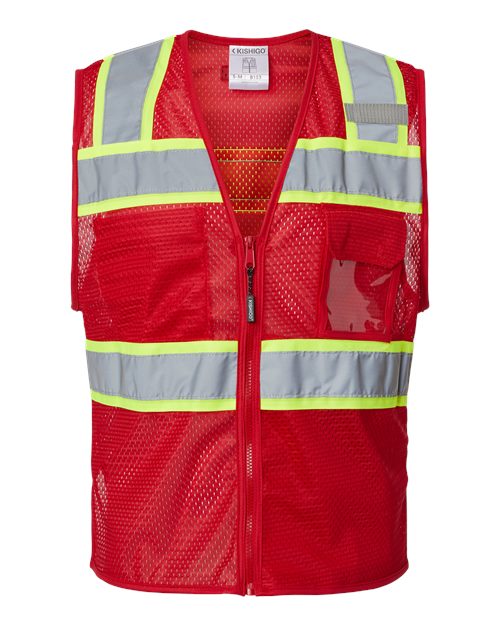 EV Series® Enhanced Visibility 3 Pocket Mesh Vest | USA Decoration