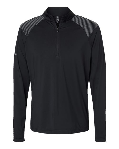 Shoulder Stripe Quarter-Zip Pullover | USA Decoration