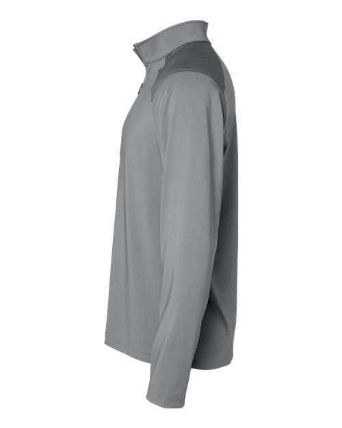 Shoulder Stripe Quarter-Zip Pullover | USA Decoration