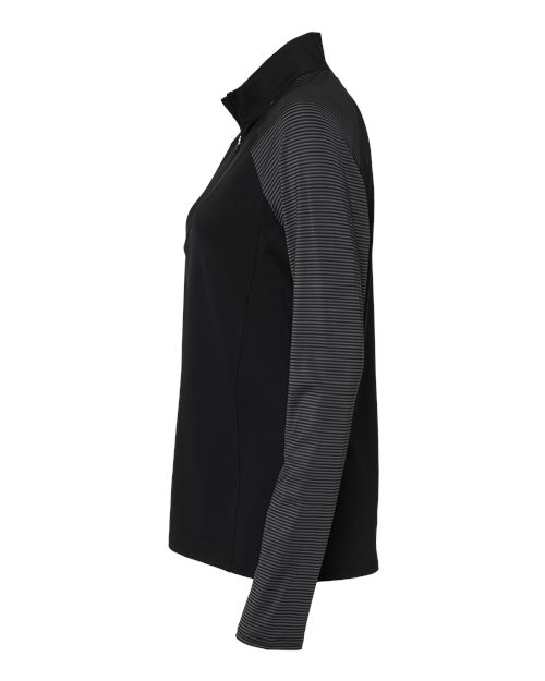 Women's Stripe Block Quarter-Zip Pullover | USA Decoration