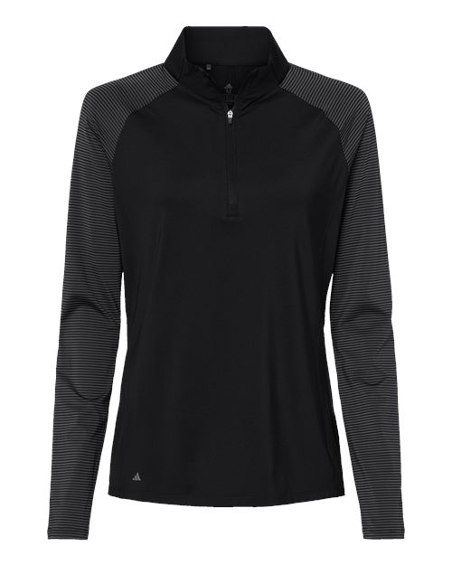 Women's Stripe Block Quarter-Zip Pullover | USA Decoration