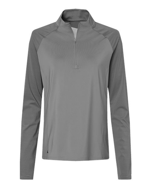 Women's Stripe Block Quarter-Zip Pullover | USA Decoration