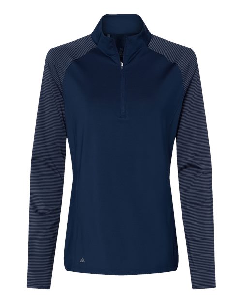 Women's Stripe Block Quarter-Zip Pullover | USA Decoration