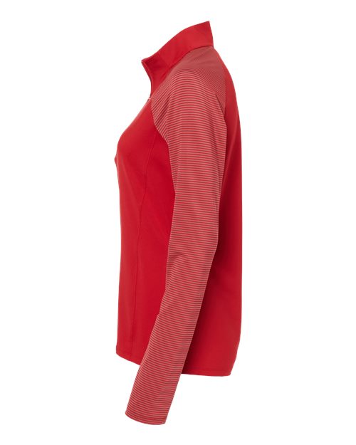 Women's Stripe Block Quarter-Zip Pullover | USA Decoration