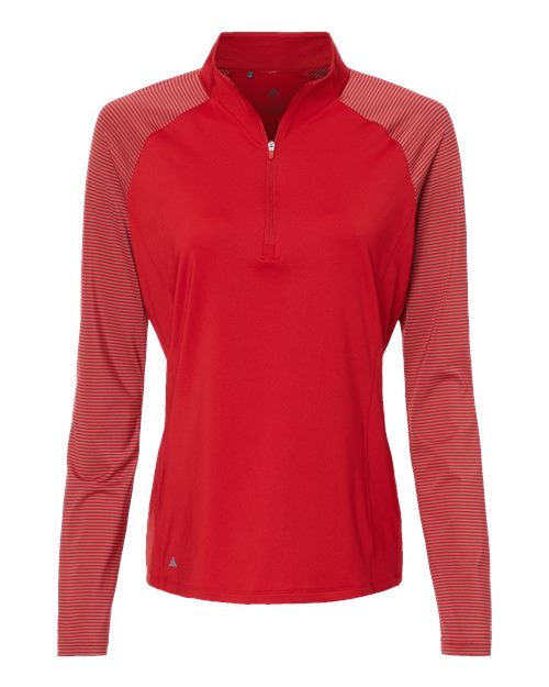 Women's Stripe Block Quarter-Zip Pullover | USA Decoration