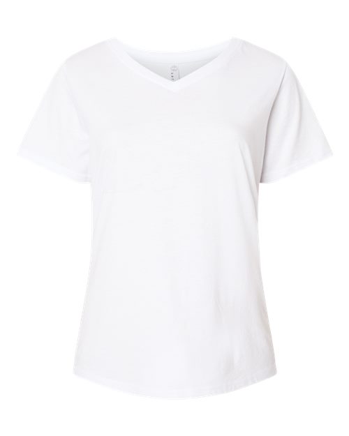 Curvy Collection Women's Fine Jersey V-Neck Tee | USA Decoration