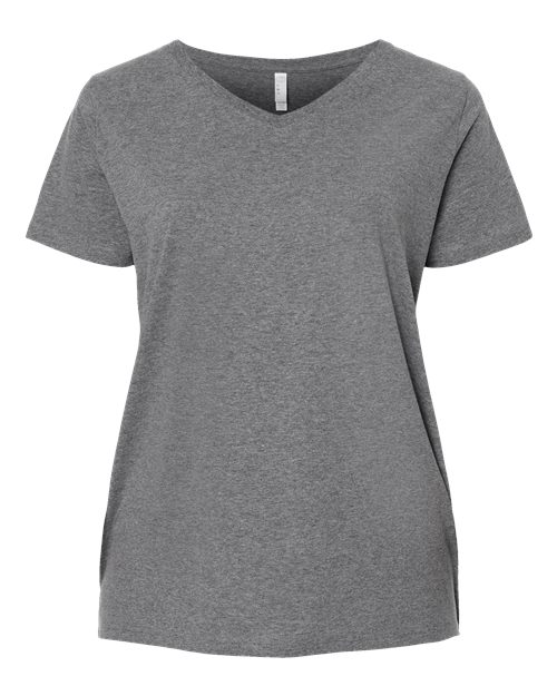 Curvy Collection Women's Fine Jersey V-Neck Tee | USA Decoration