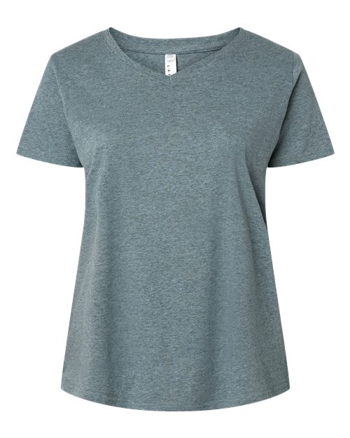 Curvy Collection Women's Fine Jersey V-Neck Tee | USA Decoration