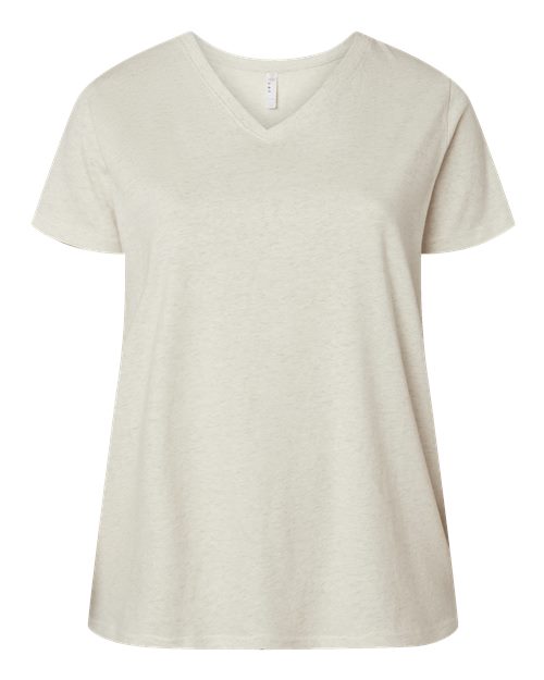Curvy Collection Women's Fine Jersey V-Neck Tee | USA Decoration