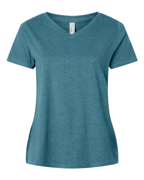 Curvy Collection Women's Fine Jersey V-Neck Tee | USA Decoration