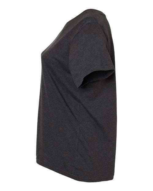 Curvy Collection Women's Fine Jersey V-Neck Tee | USA Decoration