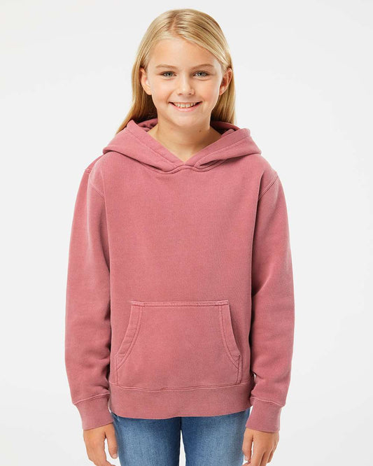 Youth Midweight Pigment-Dyed Hooded Sweatshirt | USA Decoration