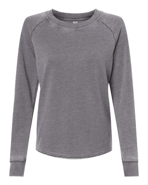 Women’s Lazy Day Mineral Wash French Terry Sweatshirt | USA Decoration