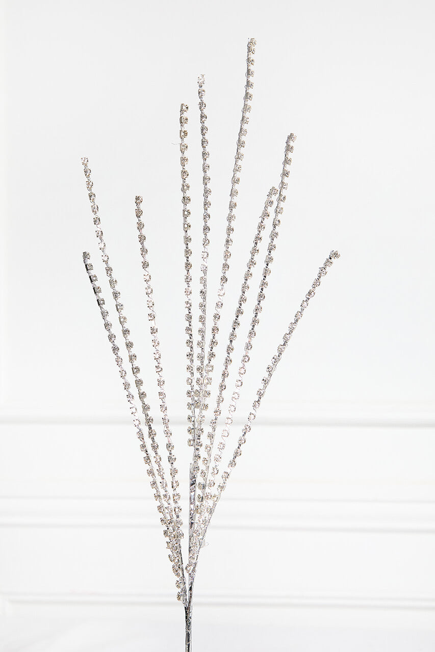 34 Inch Silver Bead Spray