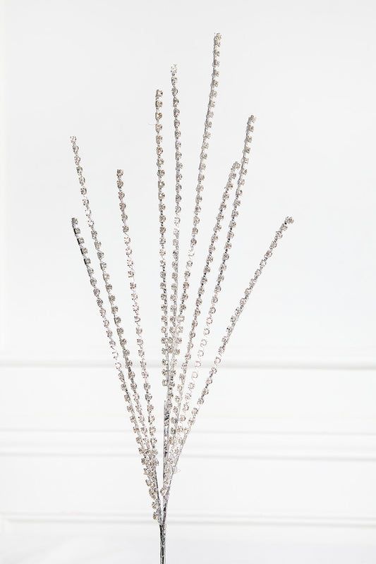 34 Inch Silver Bead Spray